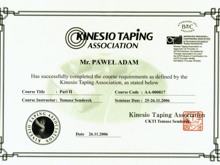 dyplom kinesio taping